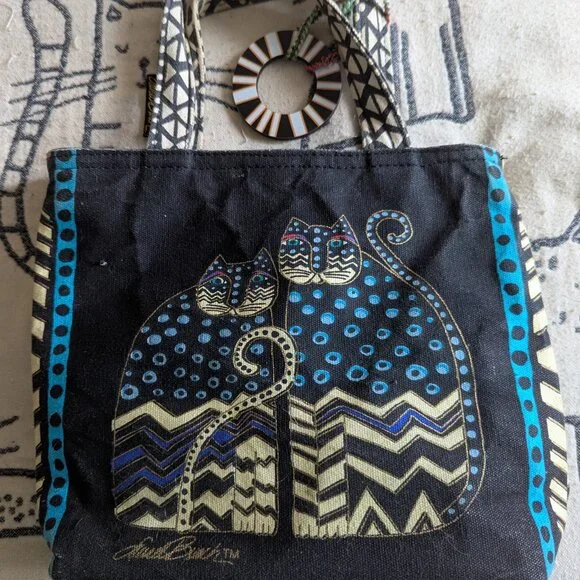 Laurel Burch- Spotted Cat- Hand purse - Picture 3 of 10